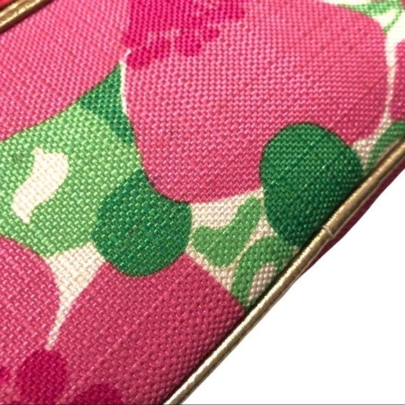 LILLY PULITZER X ESTÉE LAUDER Pink & Green Floral Clutch Zipper Pouch - Picture 4 of 5